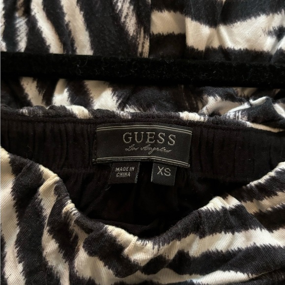 Vintage Guess asymmetrical and strapless striped cotton dress - Picture 3 of 3